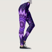 Neon Glow Geometric Flower Blacklight Leggings (Rechts)
