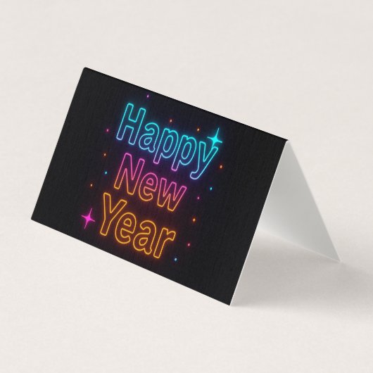 Neon Glow Gradiënt Typografie Feest Sfeer Cool Kaart (Achterkant)