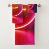 Neon Glow Happy Face Art Bad Handdoek (Insitu)