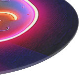 Neon Glow Happy Face Art Snijplank (Hoek)