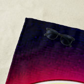 Neon Glow Happy Face Art Strandlaken (In situ)