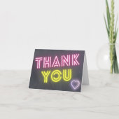 Neon Glow Hartelijk dank Bedankkaart (Voorkant)