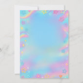 Neon Glow High Five verjaardagsfeest uitnodiging (Achterkant)