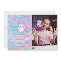 Neon Glow High Five verjaardagsfeestje foto