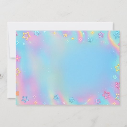 Neon Glow High Five verjaardagsfeestje foto Kaart (Achterkant)