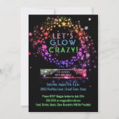 Neon Glow in de Dark Party | Verjaardag kinderen Kaart (Voorkant)