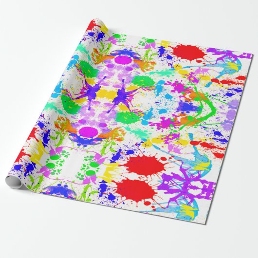 Neon Glow in de donkere verfplaat Cadeaupapier (Uitgerold)