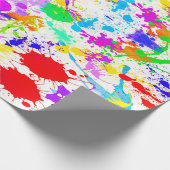 Neon Glow in de donkere verfplaat Cadeaupapier (Hoek)