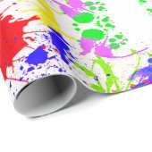 Neon Glow in de donkere verfplaat Cadeaupapier (Rol Hoek)