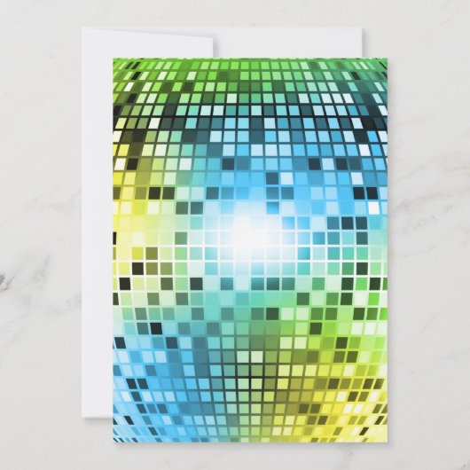 Neon Glow in the Dark Birthday Party Invitation Kaart (Achterkant)