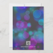 Neon Glow in the Dark Birthday Party Kaart (Achterkant)