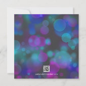 Neon Glow in the Dark Birthday Party Kaart (Achterkant)