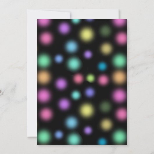 Neon Glow in the Dark Birthday Party Kaart (Achterkant)