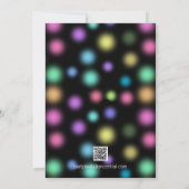 Neon Glow in the Dark Birthday Party Kaart (Achterkant)