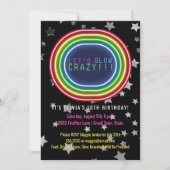 Neon Glow in the Dark Birthday Party | Kinder part Kaart (Voorkant)
