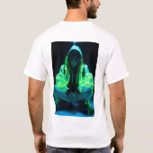 Neon Glow-in-the-Dark Meisje Cinematic Self-Illumi T-shirt (Achterkant)