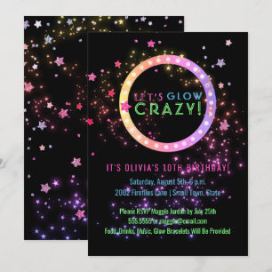 Neon Glow in the Dark Party   Kinderen op zaterdag Kaart