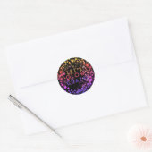 Neon Glow in The Dark Party Kinderen Verjaardagsgu Ronde Sticker (Envelop)