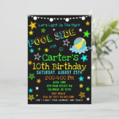 Neon Glow in the Dark Pool Party nodigt uit Kaart (Staand voorkant)