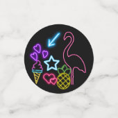 Neon Glow in the Dark, Rainbow Cheetah, afdruk Confetti (Kleine voorkant)