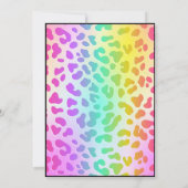 Neon Glow in the Dark, Rainbow Cheetah, afdruk Kaart (Achterkant)