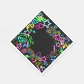 Neon Glow in the Dark, Rainbow Cheetah, afdruk Servet (Hoek)