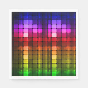 Neon Glow in the Dark, Rainbow Cheetah, afdruk Servet