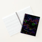 Neon Glow Kat Notitieboek (Binnen)