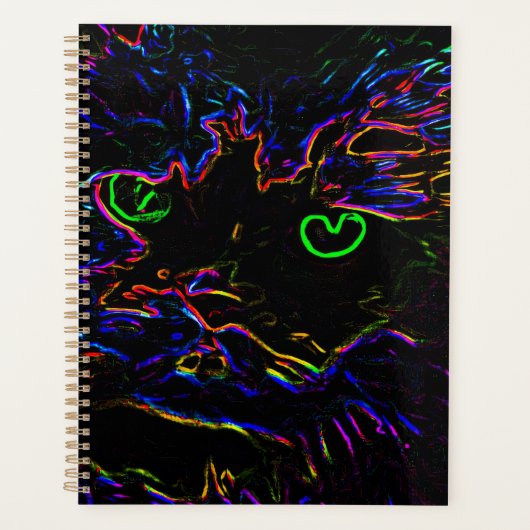 Neon Glow Kat Planner (Voorkant)
