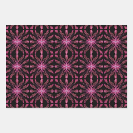 Neon Glow Light Sticks Abstract patroon Inpakpapier Vel (Voorkant 3)