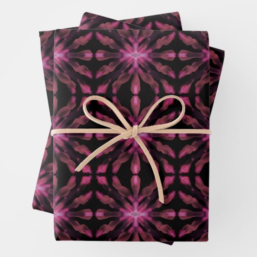 Neon Glow Light Sticks Abstract patroon Inpakpapier Vel (In situ)