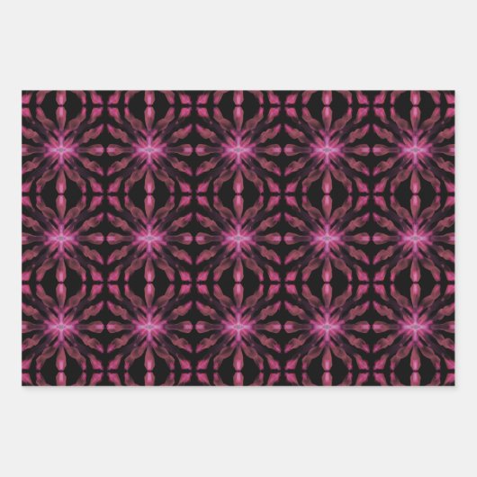 Neon Glow Light Sticks Abstract patroon Inpakpapier Vel (Voorkant)