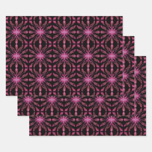 Neon Glow Light Sticks Abstract patroon Inpakpapier Vel (Set)