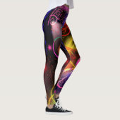 Neon Glow Lightning Stars Swirls Spiral Leggings (Rechts)