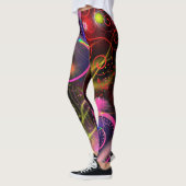 Neon Glow Lightning Stars Swirls Spiral Leggings (Links)