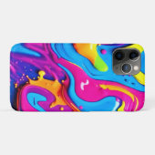 Neon Glow Liquid Splatter kunstwerk Case-Mate iPhone Case (Achterkant (horizontaal))