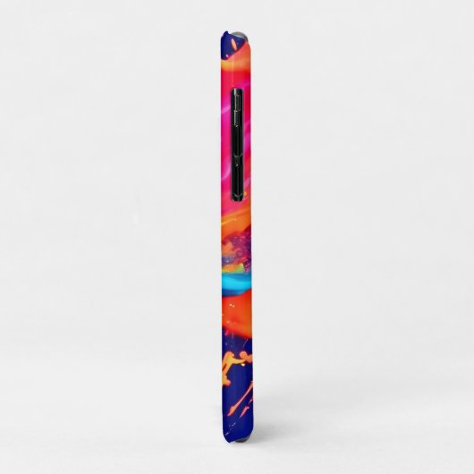 Neon Glow Liquid Swirls Ontwerp Case-Mate iPhone Case (Achterkant/links)