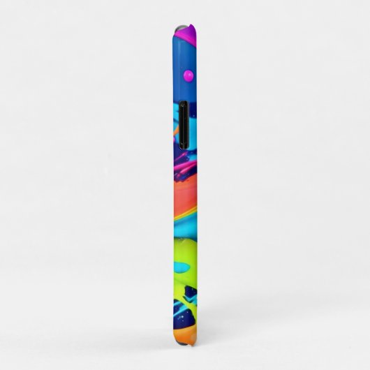 Neon Glow Liquid Swirls Ontwerp Case-Mate iPhone Case (Achterkant/rechts)