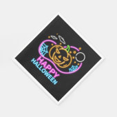 Neon Glow look Halloween Pumpkin Bats Web Moon Servet (Hoek)