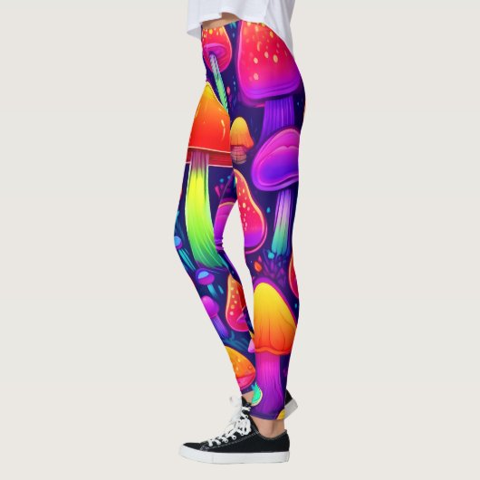 Neon Glow Mushroom Forest Leggings (Links)