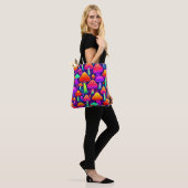 Neon Glow Mushroom Forest Tote Bag (Op model)