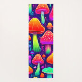 Neon Glow Mushroom Forest Yogamat (Achterkant)