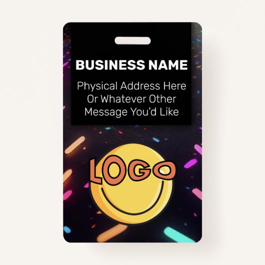 Neon Glow Nightclub ID Concert VIP Event Pass Badge (Achterkant)