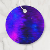 Neon Glow Paarse Bowling Verjaardagsfeestje Dank u Bedankjes Labels (Achterkant)