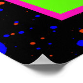 Neon Glow Paint Spat Sweet 16 Gastbord Poster (Hoek)