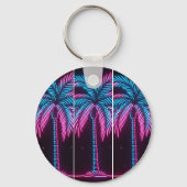 Neon Glow Palm Tree Sleutelhanger (Voorkant)