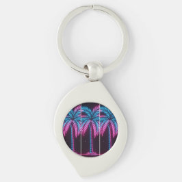 Neon Glow Palmboom Sleutelhanger