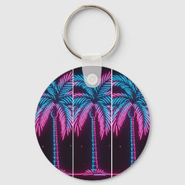 Neon Glow Palmboom Sleutelhanger
