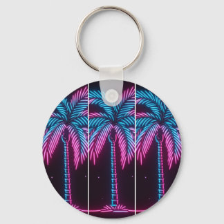 Neon Glow Palmboom Sleutelhanger