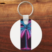 Neon Glow Palmboom Sleutelhanger (Achterkant)